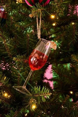 Christmas Hanging Aperol Glass, 13.5cm