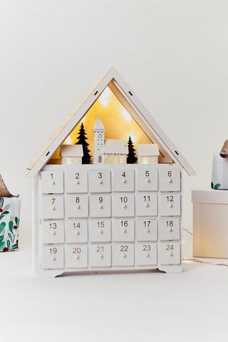 Christmas Advent Led House, 32x40cm