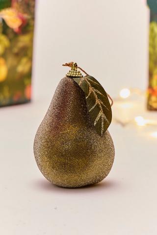 Christmas Hanging Glaze Pear, 10cm