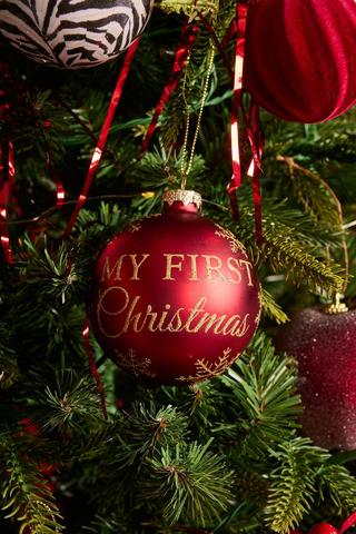 First Christmas Bauble, 7.5cm