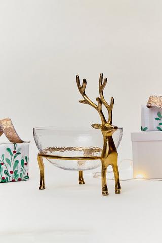 Large Christmas Reindeer Serving Bowl
