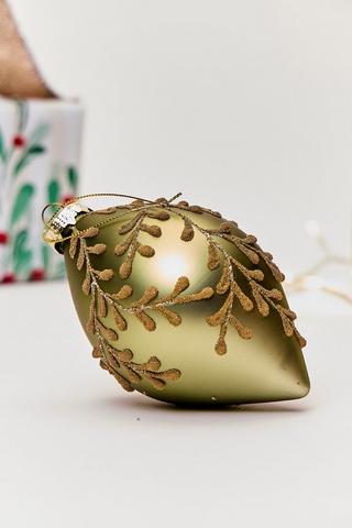 Teardrop Leaf Bauble, 8cm