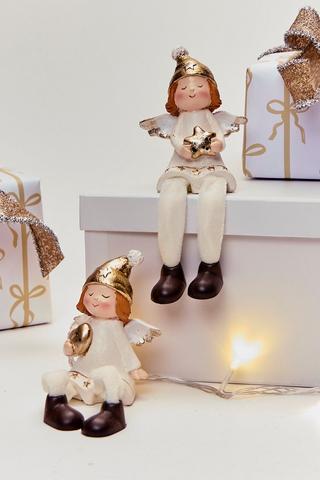Assorted Christmas Angel Statue, 8.5x10.5cm
