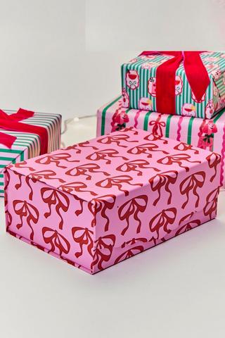 Christmas Bows Magnetic Gift Box, Medium