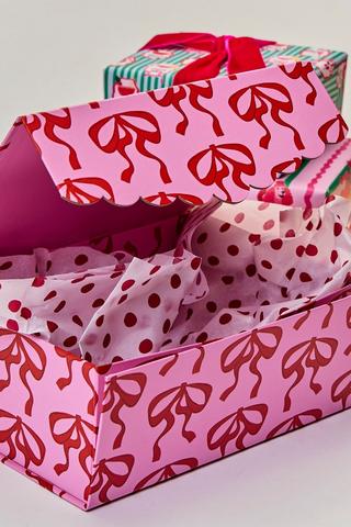 Christmas Bows Magnetic Gift Box, Medium