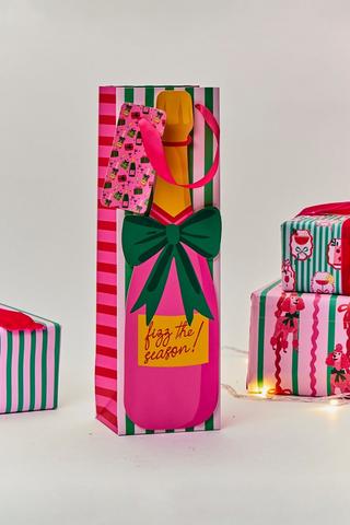 Christmas 3d Wine Bottle Gift Bag, 11.5x36.5cm