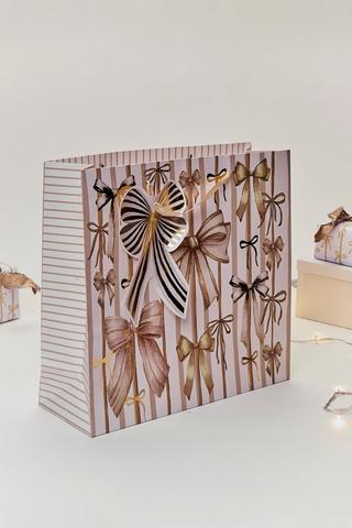 Christmas Bows Gift Bag, Large