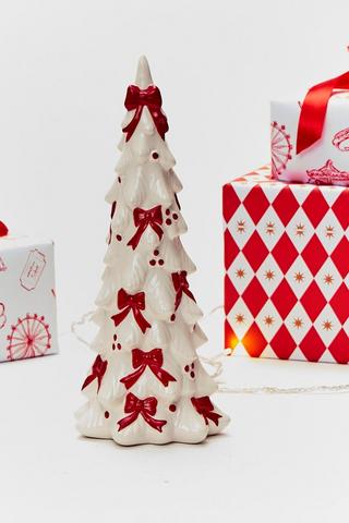 Bows Chritsmas Tree Statue, 12.5x30cm