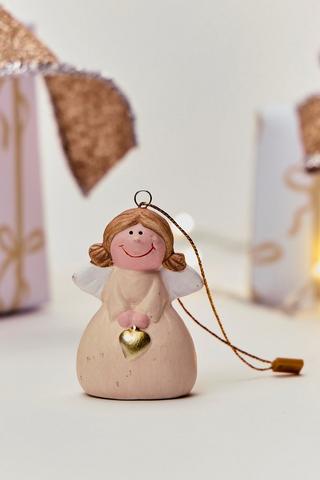 Christmas Hanging Heart Angel, 7cm