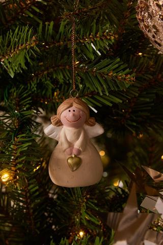 Christmas Hanging Heart Angel, 7cm