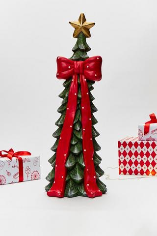 Bow Christmas Tree Statue, 75cm