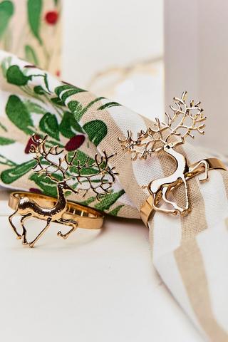 2 Pack Christmas Reindeer Napkin Rings