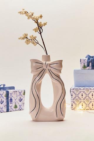 Christmas Delft Donut Vase, 18x32.5cm