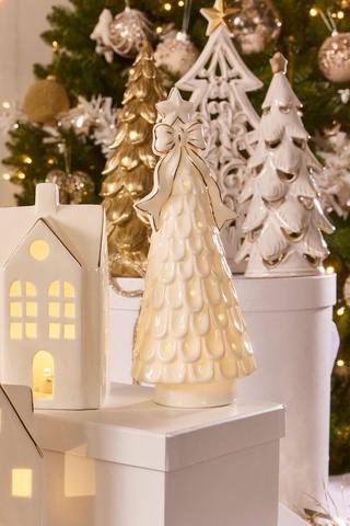 Led Bow Star Christmas Tree, 22cm
