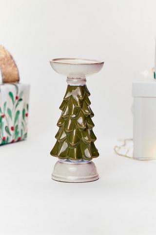 Christmas Tree Pillar Candle, 20cm