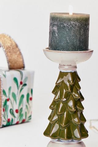 Christmas Tree Pillar Candle, 20cm