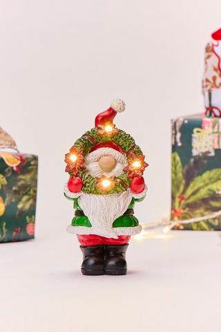 Assorted Led Santa Gnome Statue, 18cm