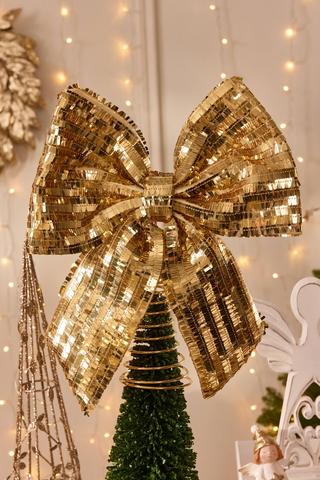 Sequin Christmas Tree Topper, 28cm