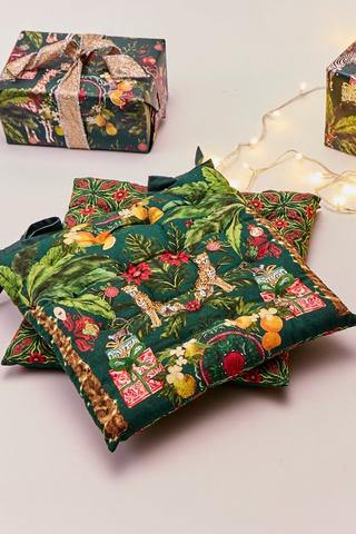 Christmas 2 Pack Wild Cotton Chairpad, 40x40cm