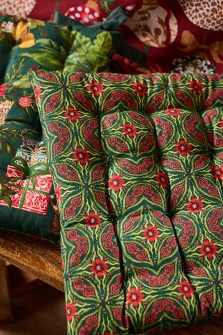 Christmas 2 Pack Wild Cotton Chairpad, 40x40cm