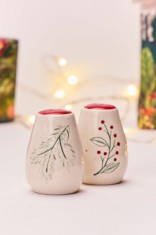 Christmas Mistletoe Salt And Pepper Set