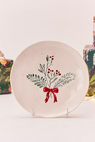 Christmas Mistletoe Side Plate