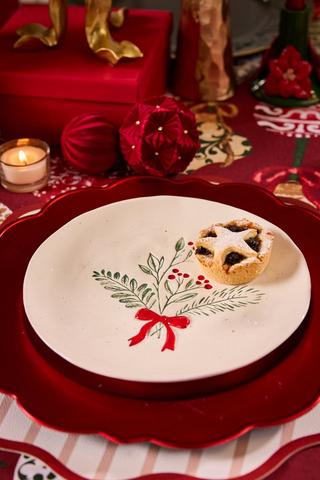 Christmas Mistletoe Side Plate