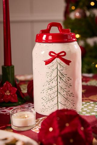 Christmas Mistletoe Storage Jar