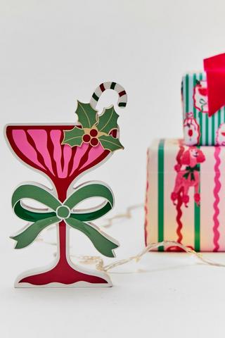 Christmas Cocktail Statue, 11x21cm