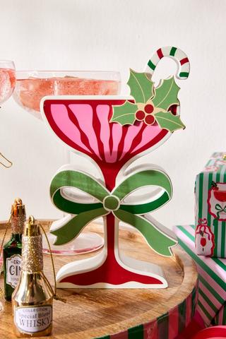 Christmas Cocktail Statue, 11x21cm