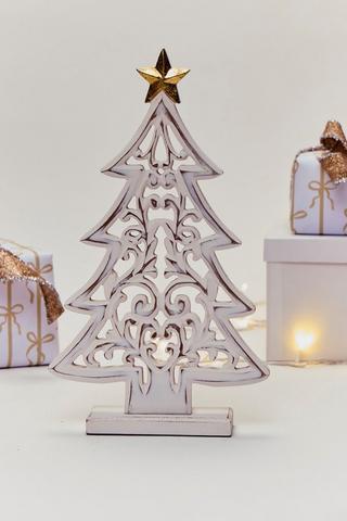 Carved Christmas Tree, 34cm