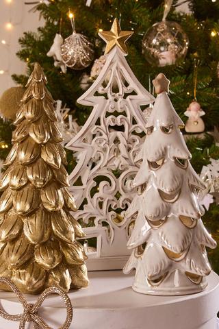Carved Christmas Tree, 34cm