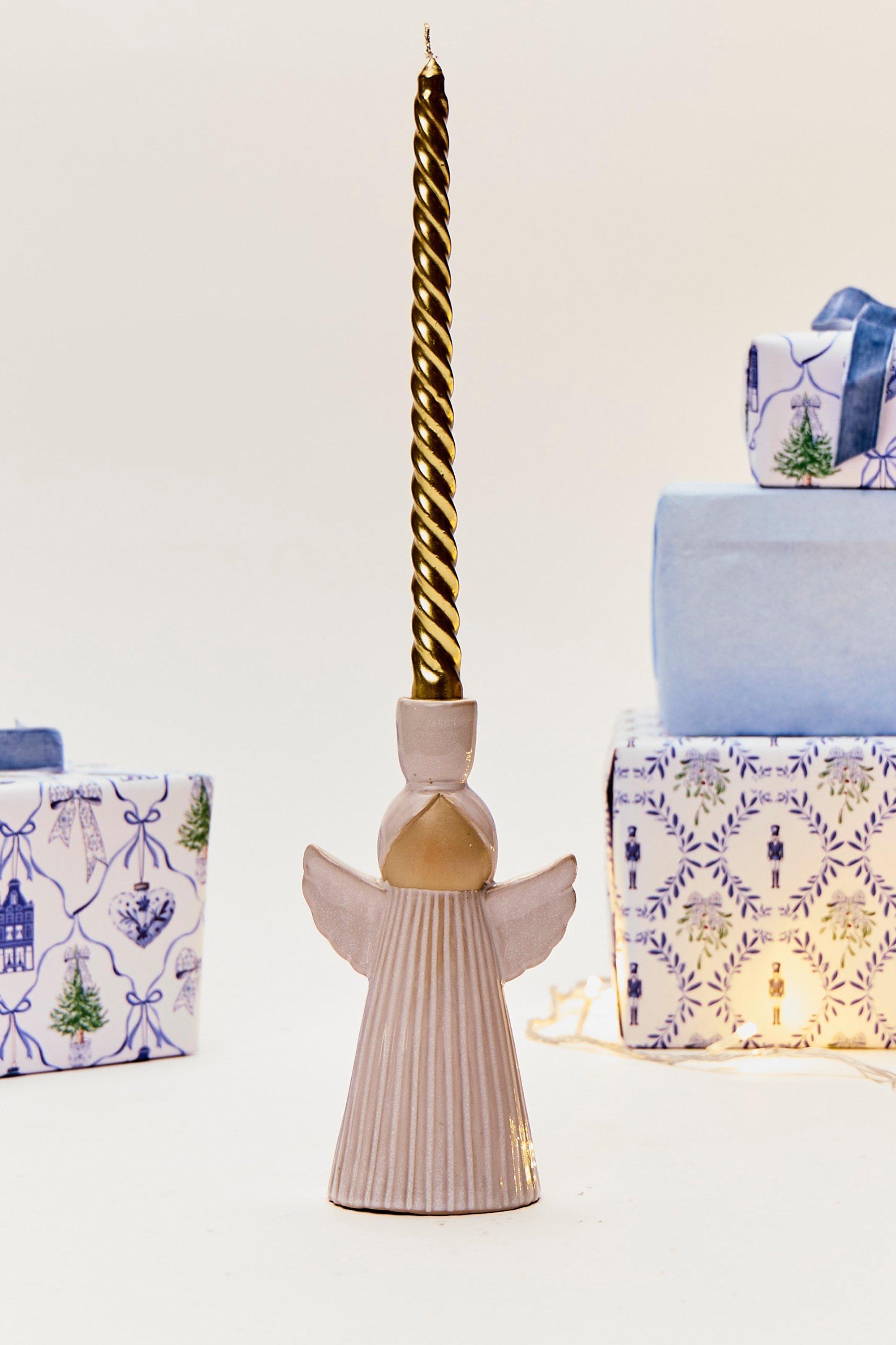 Christmas Angel Dinner Candle Holder, 10x18cm