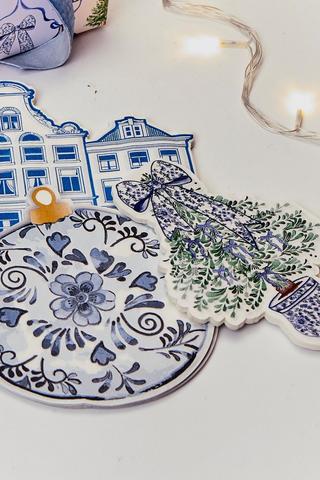 Festive Delft Tree Serviettes