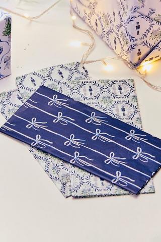 Christmas Stripe Bows Tissue Paper