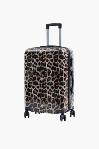 Hardcover Suitcase Leopard Medium