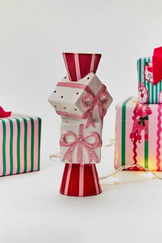 Christmas Present Vase, 6.5x17cm