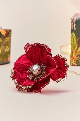 Christmas Flower Clip, 15cm