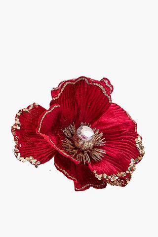 Christmas Flower Clip, 15cm