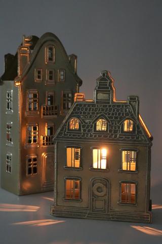 Christmas Metal Lantern House, 36cm