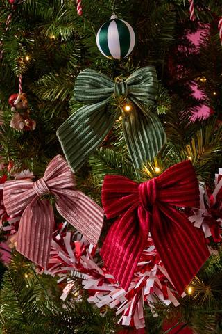3 Pack Assorted Velvet Christmas Bows