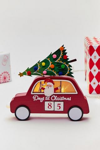 Santa Car Count Down Calendar, 23x21cm
