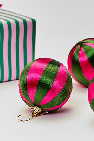 3 Pack Christmas Carnival Baubles, 6.5cm
