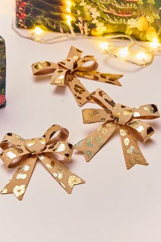 3 Pack Christmas Bows, 9cm