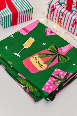 Christmas Prosecco 8 To 10 Seater Tablecloth