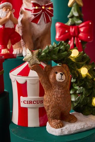 Led Bear Bended Christmas Tree, 23x20.5cm