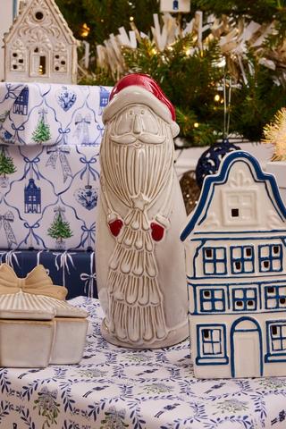 Santa With Christmas Tree, 24cm