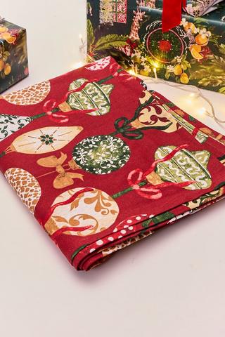 Christmas Bauble 8 To 10 Seater Tablecloth