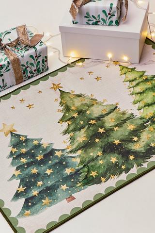 Christmas Digital Printed Trees Rug, 60x90cm