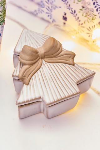 Christmas Tree Lined Box, 10x9cm